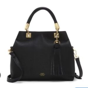 Vince Camuto Elva Satchel Black Leather